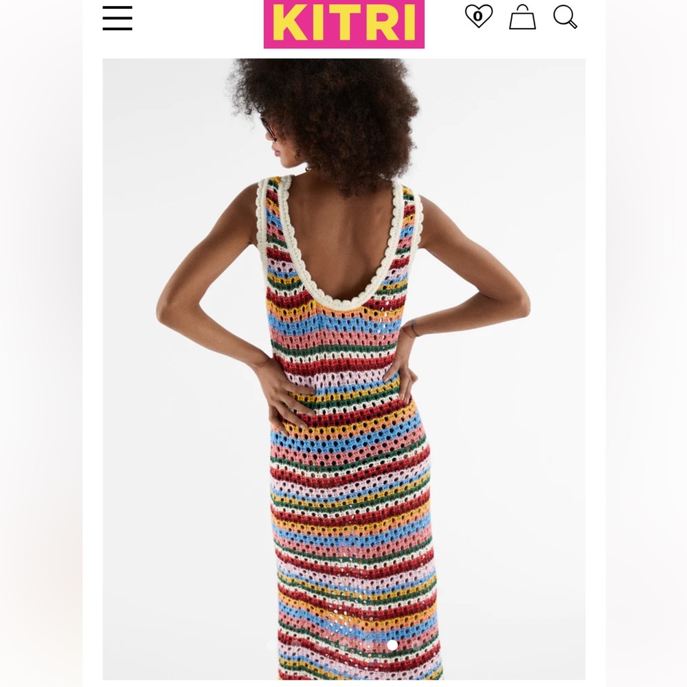 EUC Kitri Bunty striped midi dress XS cover up